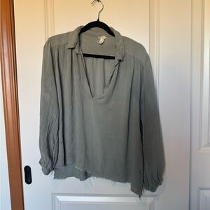 Sage green oversized Free People tunic